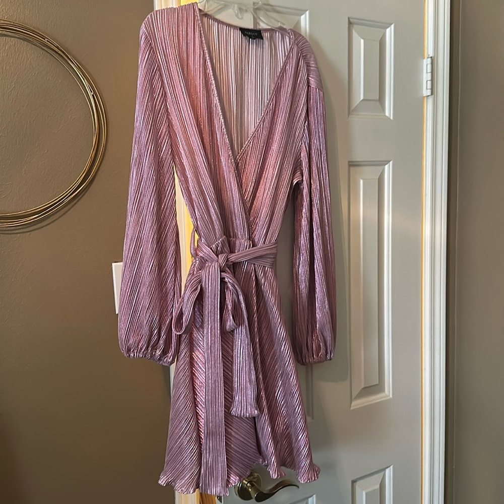Bardot Pink Belissa Metallic Sheath Dress NEVER WORN
